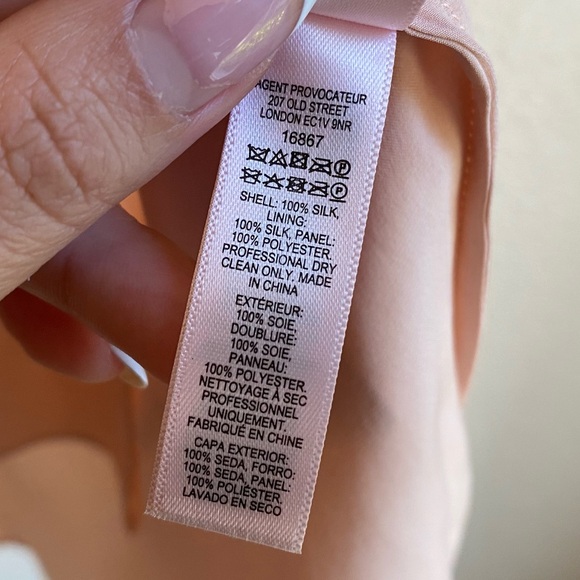 Agent Provocateur Edenn Silk Embroidered Peach Pink Blush Chemise Slip Dress - Picture 14 of 14